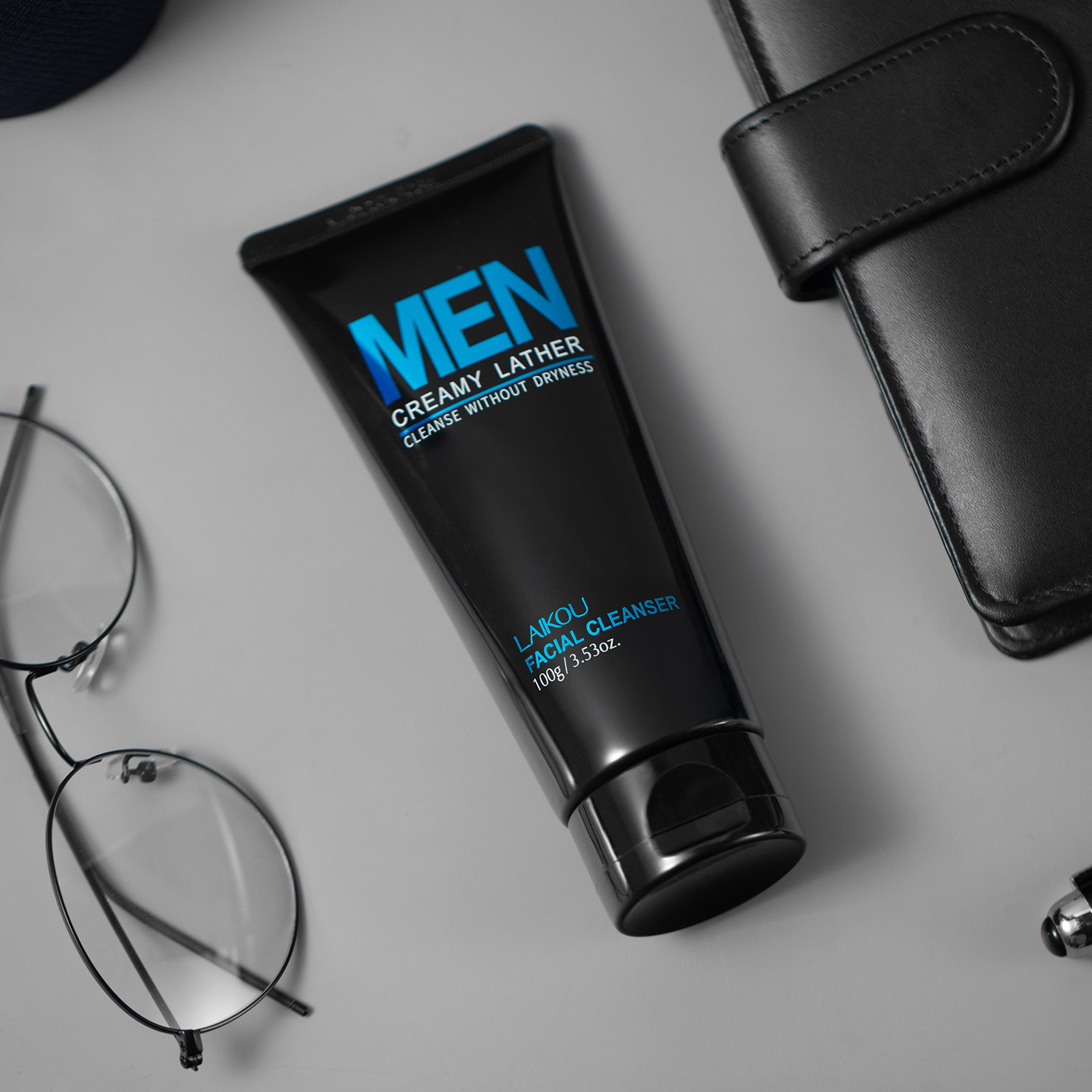 Men'S Grooming Facial - LAIKOU Gezichtsreiniger voor mannen 100g Dieptereinigende