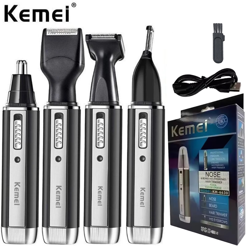 Men'S Grooming Electric Trimmer - Kemei-6630 Neushaartrimmer Voor Neus Oorreiniger Oplaadbare