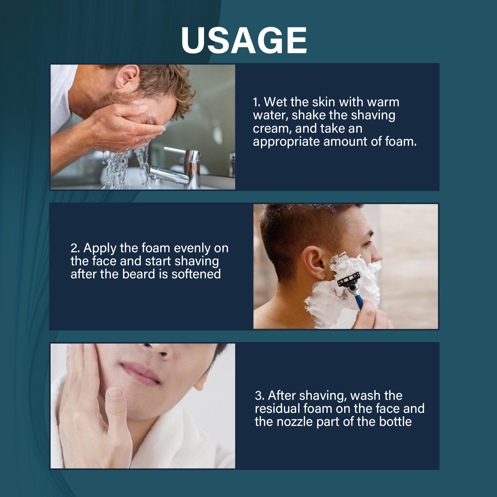 Men'S Grooming Facial - Verzachtende scheerschuim voor mannen, gladde scheergel,