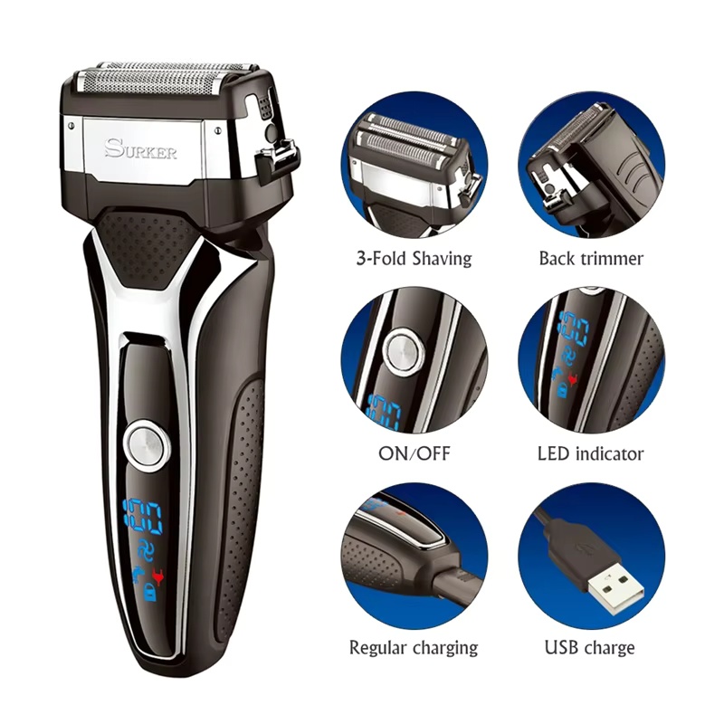 Men'S Grooming Electric Trimmer - Surker elektrisch scheerapparaat voor mannen Oplaadbaar