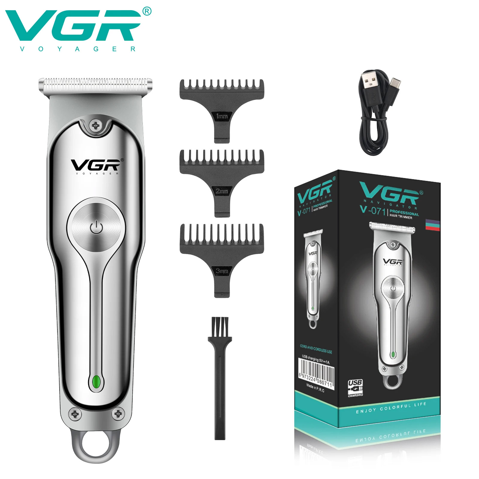 Men'S Face Grooming - Vgr Haartrimmer Professionele Tondeuse Draadloze Baard