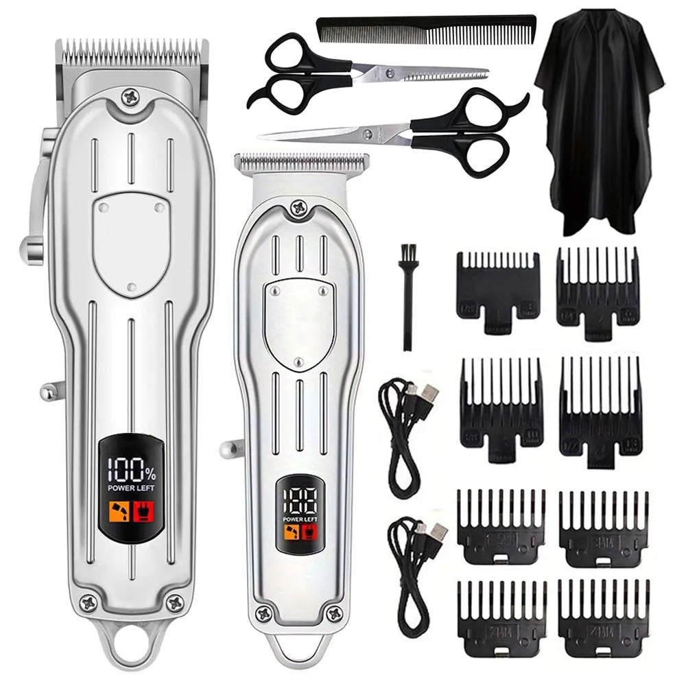 Men Grooming Home - Elektrische tondeuse met digitaal display, multifunctioneel,