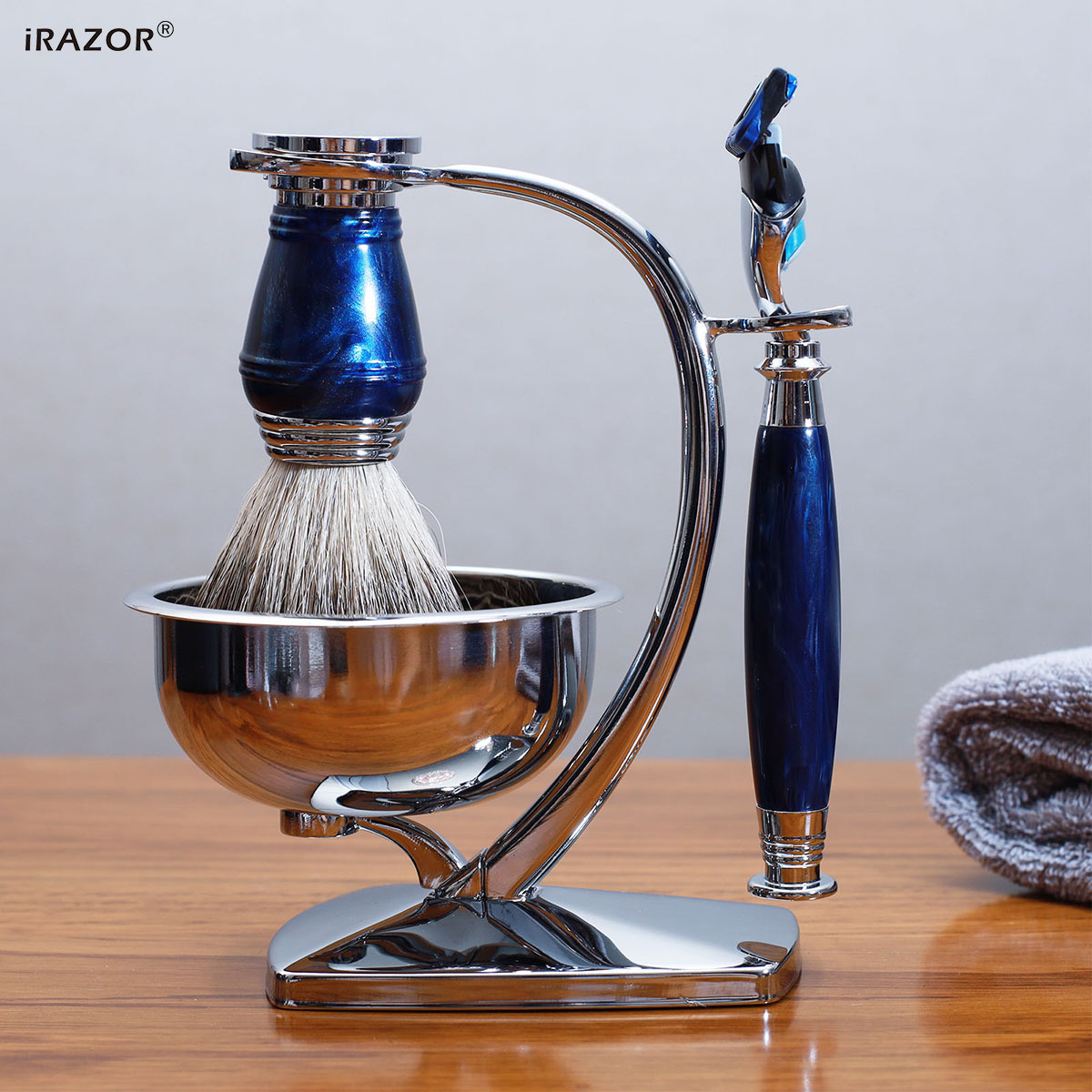 iRAZOR Royal Blue Luxe Scheers - Mens Grooming Kit Gift Set recensie en prijs