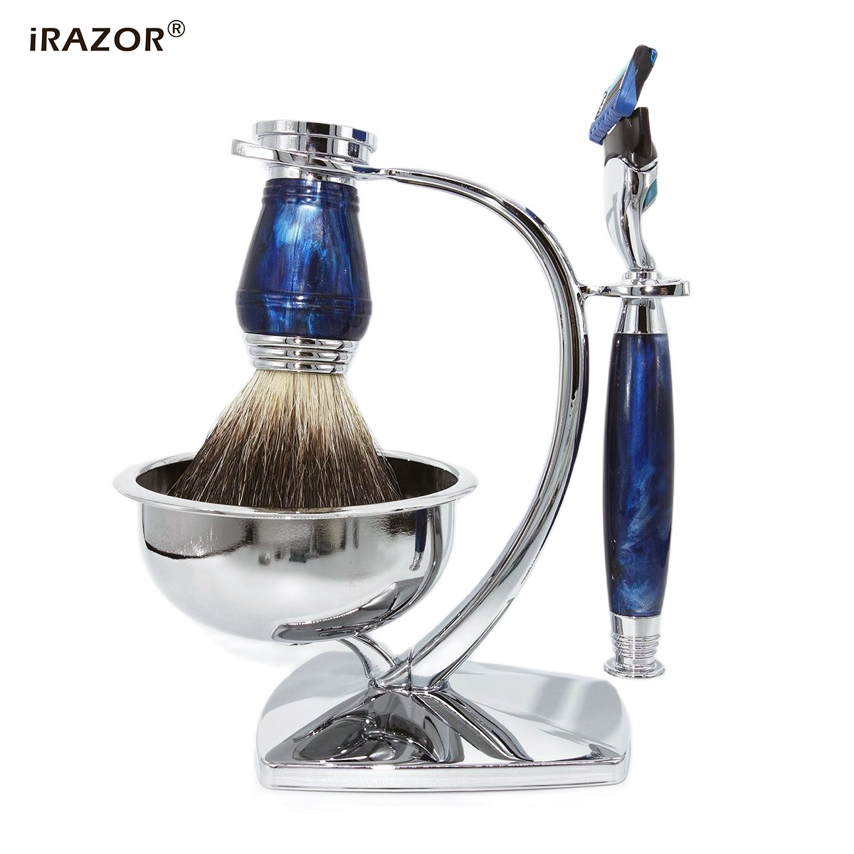 iRAZOR Royal Blue Luxe Scheers - Mens Grooming Kit Gift Set recensie en prijs