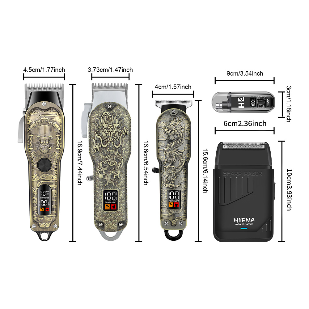 HIENA 5-delige professionele t - Men'S Grooming Electric Trimmer recensie en prijs