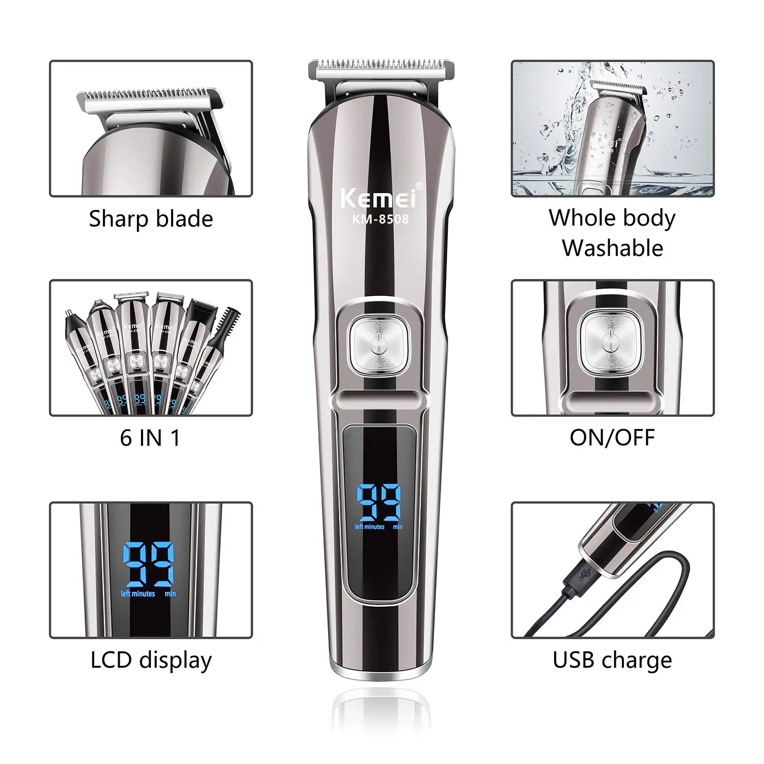Kemei Professionele Multifunct - Men'S Grooming Electric Trimmer recensie en prijs
